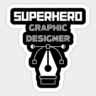 Superhero Graphic Designer Sticker